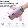 20 oz Coffee Tumbler – Insulated Stainless Steel Travel Mug for Hot/Cold, Spill Proof with BPA-Free Detachable Lid, Coffee Cup Fits Most Car holder, Includes Chic Stickers, Indigo/Black(Light Purple)