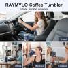 20 oz Coffee Tumbler – Insulated Stainless Steel Travel Mug for Hot/Cold, Spill Proof with BPA-Free Detachable Lid, Coffee Cup Fits Most Car holder, Includes Chic Stickers, Indigo/Black(Navy Blue)