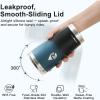 20 oz Coffee Tumbler – Insulated Stainless Steel Travel Mug for Hot/Cold, Spill Proof with BPA-Free Detachable Lid, Coffee Cup Fits Most Car holder, Includes Chic Stickers, Indigo/Black(Indigo/Black)