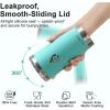20 oz Coffee Tumbler – Insulated Stainless Steel Travel Mug for Hot/Cold, Spill Proof with BPA-Free Detachable Lid, Coffee Cup Fits Most Car holder, Includes Chic Stickers, Indigo/Black(Seafoam)