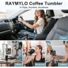 20 oz Coffee Tumbler – Insulated Stainless Steel Travel Mug for Hot/Cold, Spill Proof with BPA-Free Detachable Lid, Coffee Cup Fits Most Car holder, Includes Chic Stickers, Indigo/Black(Magic Black)