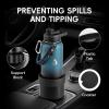 Car Cup Holder Expander with Adjustable Base, Cup Holder Insert for Car Compatible with Most 32/40 Oz Water Bottles 12 oz/24 oz Coffee Mugs Tumblers 3.4 to 3.78 in Diameter, 1 Pack Black