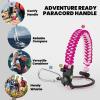 Insulated Water Bottle 64 oz, Triple Wall Vacuum Stainless Steel (Cold for 48 Hrs), Leak Proof & Non-BPA, Half Gallon Water Flask Jug with Paracord Handle & Straw Spout Lids(Ombre Pink)
