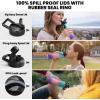Insulated Water Bottle 64 oz, Triple Wall Vacuum Stainless Steel (Cold for 48 Hrs), Leak Proof & Non-BPA, Half Gallon Water Flask Jug with Paracord Handle & Straw Spout Lids(Hydrangea)