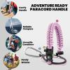 Insulated Water Bottle 64 oz, Triple Wall Vacuum Stainless Steel (Cold for 48 Hrs), Leak Proof & Non-BPA, Half Gallon Water Flask Jug with Paracord Handle & Straw Spout Lids(Lilac)