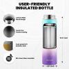 Insulated Water Bottle 64 oz, Triple Wall Vacuum Stainless Steel (Cold for 48 Hrs), Leak Proof & Non-BPA, Half Gallon Water Flask Jug with Paracord Handle & Straw Spout Lids(Hydrangea)