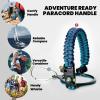 Insulated Water Bottle 64 oz, Triple Wall Vacuum Stainless Steel (Cold for 48 Hrs), Leak Proof & Non-BPA, Half Gallon Water Flask Jug with Paracord Handle & Straw Spout Lids(Cyan Blue)