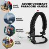Insulated Water Bottle 64 oz, Triple Wall Vacuum Stainless Steel (Cold for 48 Hrs), Leak Proof & Non-BPA, Half Gallon Water Flask Jug with Paracord Handle & Straw Spout Lids(Magic Black)