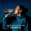 Insulated Water Bottle 64 oz, Triple Wall Vacuum Stainless Steel (Cold for 48 Hrs), Leak Proof & Non-BPA, Half Gallon Water Flask Jug with Paracord Handle & Straw Spout Lids(Starry Sky-Indigo/Black)