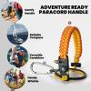 Insulated Water Bottle 64 oz, Triple Wall Vacuum Stainless Steel (Cold for 48 Hrs), Leak Proof & Non-BPA, Half Gallon Water Flask Jug with Paracord Handle & Straw Spout Lids(Ombre Orange)