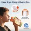 Kids Water Bottle, Toddler Stainless Steel Insulated Hydro Small Flask with Straw & Silicone Boot, Boys/Girls Small Water Bottle for School, 100% Leakproof & BPA Free & Keep Cold for 24 Hours(Light Orange Combination)