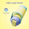 Kids Water Bottle, Toddler Stainless Steel Insulated Hydro Small Flask with Straw & Silicone Boot, Boys/Girls Small Water Bottle for School, 100% Leakproof & BPA Free & Keep Cold for 24 Hours(Light Yellow Combination)