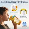 Kids Water Bottle, Toddler Stainless Steel Insulated Hydro Small Flask with Straw & Silicone Boot, Boys/Girls Small Water Bottle for School, 100% Leakproof & BPA Free & Keep Cold for 24 Hours(Golden Yellow Combination)