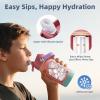 Kids Water Bottle, Toddler Stainless Steel Insulated Hydro Small Flask with Straw & Silicone Boot, Boys/Girls Small Water Bottle for School, 100% Leakproof & BPA Free & Keep Cold for 24 Hours(Light Pink Combination)