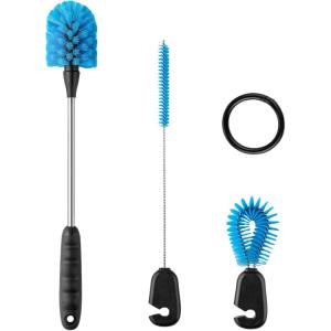 Bottle Brush Cleaner with Straw Brush, 3-in-1 Long Handle Water Bottle Cleaner Brush Set, Cleaning for Narrow Neck Bottles, Sport Bottles, Baby Bottles, Tumblers Mugs, Straw Lids and Straws