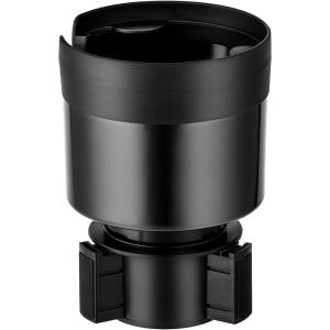 Car Cup Holder Expander with Adjustable Base, Cup Holder Insert for Car Compatible with Most 32/40 Oz Water Bottles 12 oz/24 oz Coffee Mugs Tumblers 3.4 to 3.78 in Diameter, 1 Pack Black