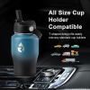 Insulated Water Bottle 40oz (Cold for 48 Hrs), Stainless Steel Water Bottle with Handle & Straw Lid & Paracord Handle, Triple Wall Vacuum Leakproof Travel Flask, Fit in Any Car Cup Holder(Indigo/Black Gradient)