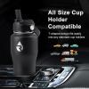 Insulated Water Bottle 40oz (Cold for 48 Hrs), Stainless Steel Water Bottle with Handle & Straw Lid & Paracord Handle, Triple Wall Vacuum Leakproof Travel Flask, Fit in Any Car Cup Holder(Pure Black)