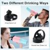 Insulated Water Bottle 40oz (Cold for 48 Hrs), Stainless Steel Water Bottle with Handle & Straw Lid & Paracord Handle, Triple Wall Vacuum Leakproof Travel Flask, Fit in Any Car Cup Holder(Pink Blue Gradient)