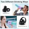 Insulated Water Bottle 40oz (Cold for 48 Hrs), Stainless Steel Water Bottle with Handle & Straw Lid & Paracord Handle, Triple Wall Vacuum Leakproof Travel Flask, Fit in Any Car Cup Holder(Purplish Green Gradient)