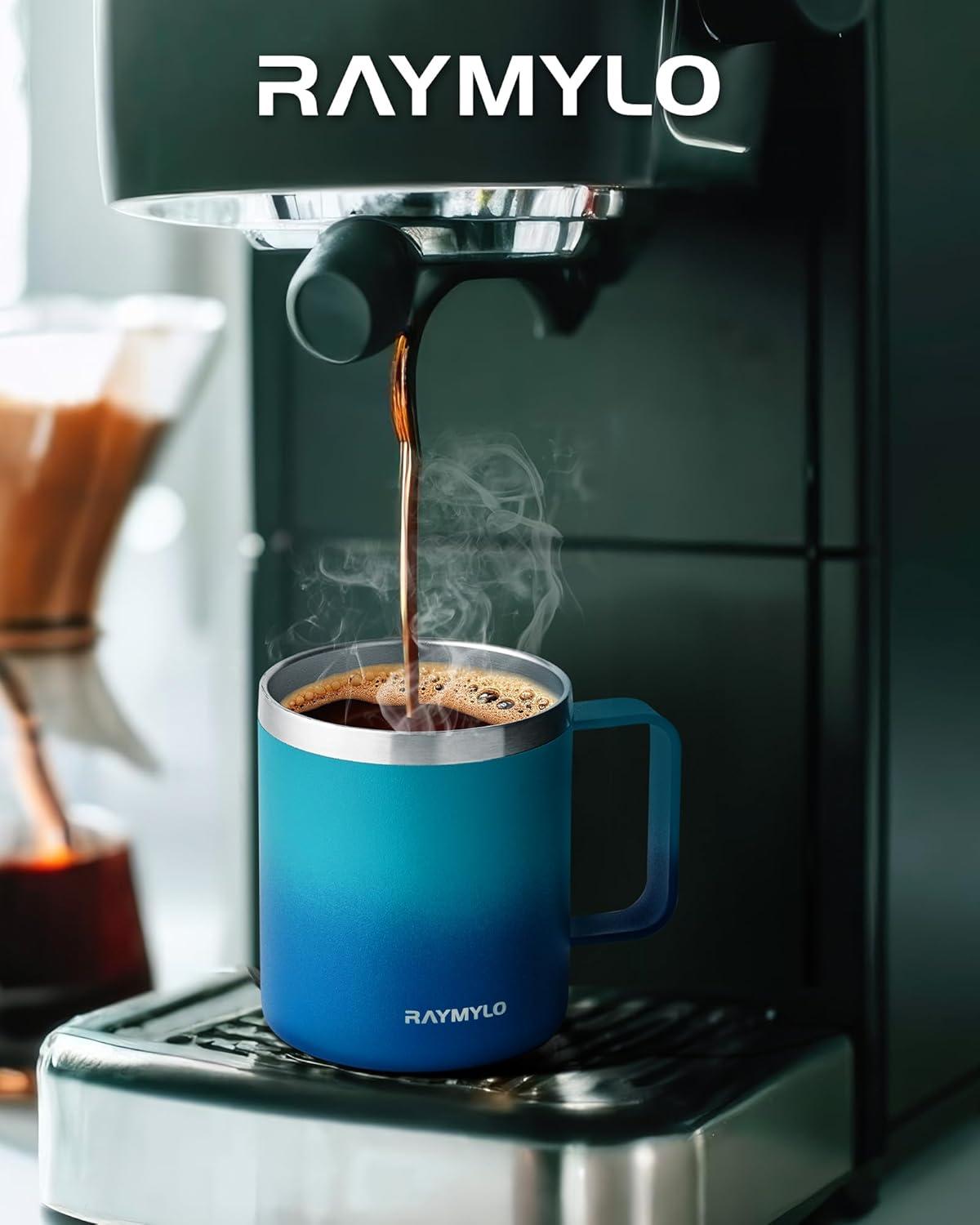 imageInsulated Coffee Mug 24 oz Double Wall Stainless Steel Coffee Mug with Lids LeakProof ampamp Detachable Slider Lid for Thorough Clean Keeps Coffee Cold for 9 Hrs Suitable for Camp Home OfficeCyan Blue