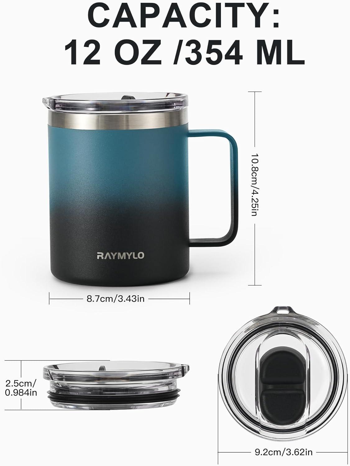 imageInsulated Coffee Mug 24 oz Double Wall Stainless Steel Coffee Mug with Lids LeakProof ampamp Detachable Slider Lid for Thorough Clean Keeps Coffee Cold for 9 Hrs Suitable for Camp Home OfficeIndigoBlack
