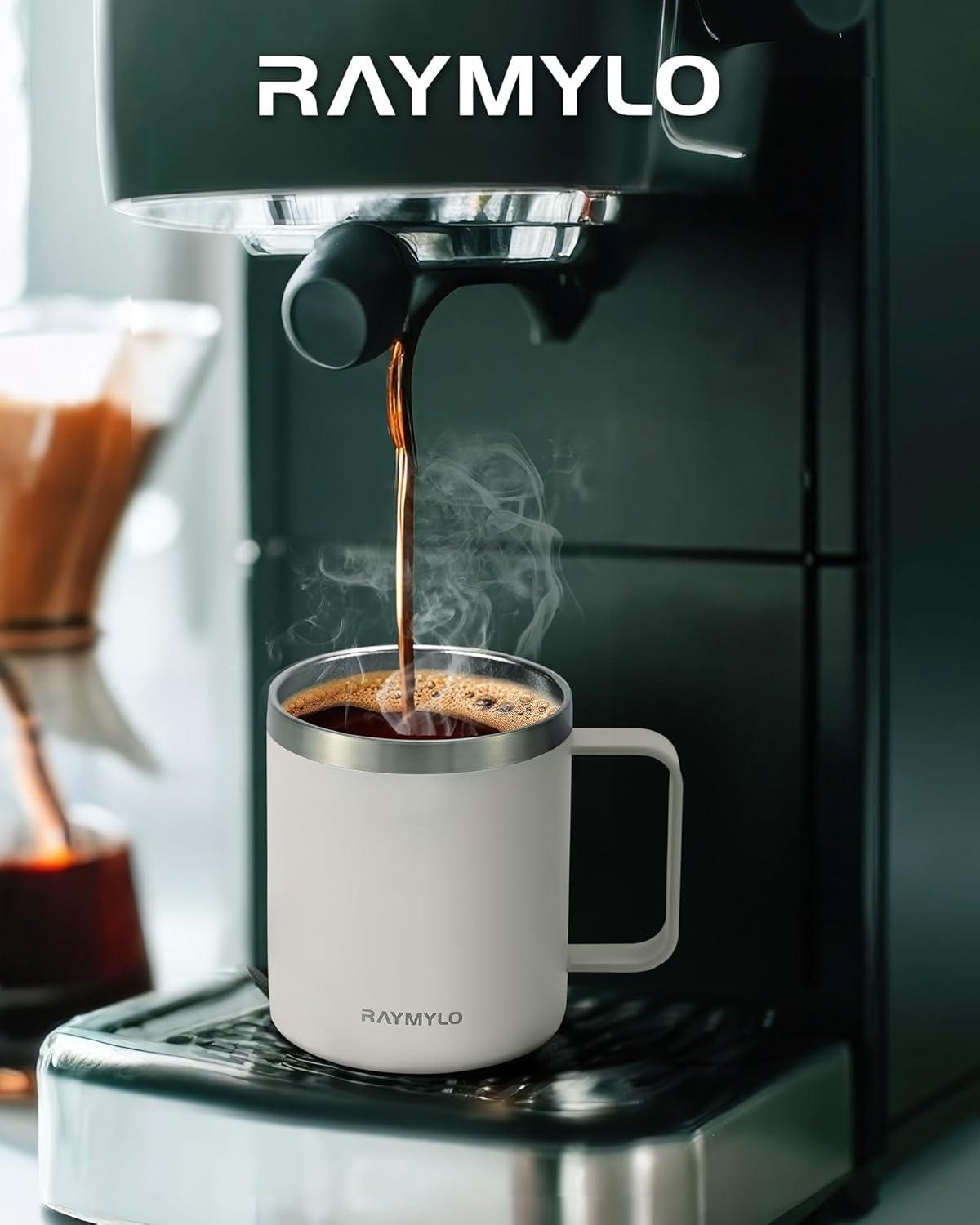 imageInsulated Coffee Mug 24 oz Double Wall Stainless Steel Coffee Mug with Lids LeakProof ampamp Detachable Slider Lid for Thorough Clean Keeps Coffee Cold for 9 Hrs Suitable for Camp Home OfficeAlmond
