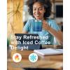 Insulated Coffee Mug 24 oz, Double Wall Stainless Steel Coffee Mug with Lids, Leak-Proof & Detachable Slider Lid for Thorough Clean, Keeps Coffee Cold for 9 Hrs, Suitable for Camp Home Office(Cyan Blue)