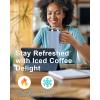 Insulated Coffee Mug 24 oz, Double Wall Stainless Steel Coffee Mug with Lids, Leak-Proof & Detachable Slider Lid for Thorough Clean, Keeps Coffee Cold for 9 Hrs, Suitable for Camp Home Office(Azure)