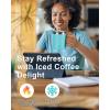 Insulated Coffee Mug 24 oz, Double Wall Stainless Steel Coffee Mug with Lids, Leak-Proof & Detachable Slider Lid for Thorough Clean, Keeps Coffee Cold for 9 Hrs, Suitable for Camp Home Office(Seafoam)