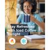 Insulated Coffee Mug 24 oz, Double Wall Stainless Steel Coffee Mug with Lids, Leak-Proof & Detachable Slider Lid for Thorough Clean, Keeps Coffee Cold for 9 Hrs, Suitable for Camp Home Office(Navy Blue)