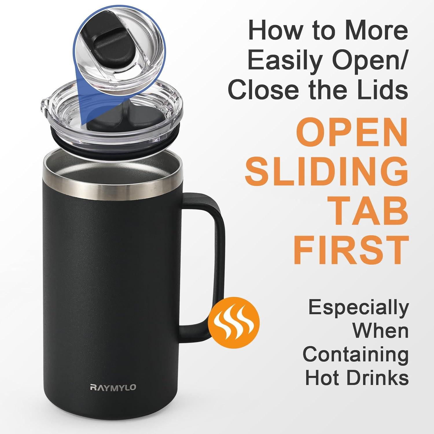 imageInsulated Water Bottle 40oz Magic Black Insulated Coffee Mug 24oz IndigoBlack