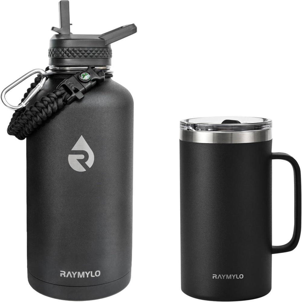 imageInsulated Water Bottle 87oz Magic Black Insulated Coffee Mug 24oz Magic Black