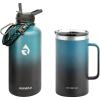 imageInsulated Water Bottle 87oz IndigoBlack  Insulated Coffee Mug 24oz IndigoBlack