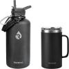 Insulated Water Bottle 87oz (Magic Black) + Insulated Coffee Mug 24oz (Magic Black)