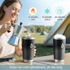 RAYMYLO Insulated Travel Coffee Tumbler 20oz, Detachable & Spill-Proof Slider Lid for Thorough Clean, Stainless Steel Reusable Coffee Mug with Lid Fits Most Car Cup Holder & BPA Free(Dark Gray)