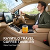 RAYMYLO Insulated Travel Coffee Tumbler 20oz, Detachable & Spill-Proof Slider Lid for Thorough Clean, Stainless Steel Reusable Coffee Mug with Lid Fits Most Car Cup Holder & BPA Free(Ombre Orange)