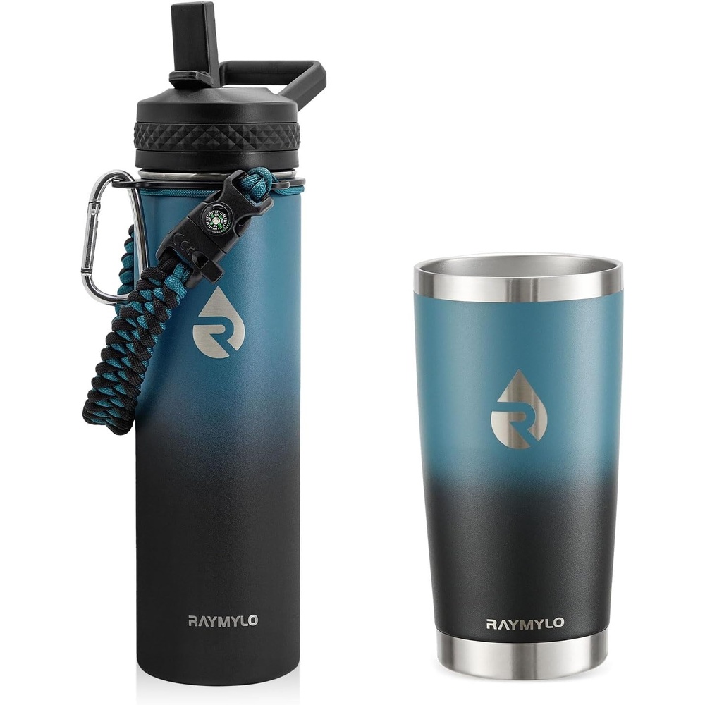 image:imageRAYMYLO Insulated Water Bottle 20 oz bundle with 20 oz Coffee Tumbler Triple Wall Vacuum Stainless Steel Leak Proof amp NonBPA