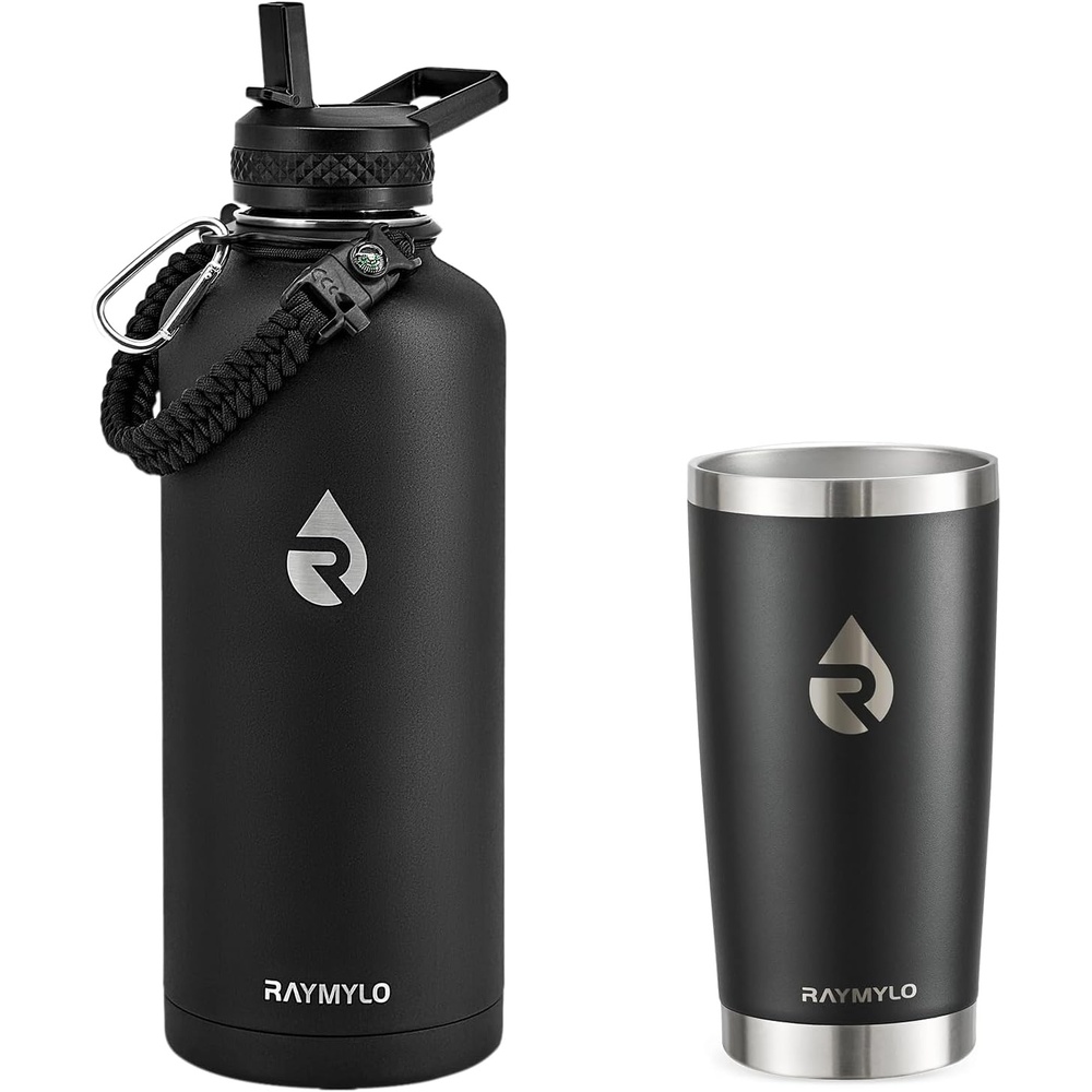 image:imageRAYMYLO Insulated Water Bottle 87 oz bundle with 20 oz Coffee Tumbler Triple Wall Vacuum Stainless Steel Leak Proof amp NonBPA
