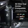 RAYMYLO 40oz Water Bottle Insulated (Black) + 40oz Insulated Water Bottle for Car (Black)