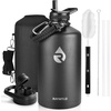 RAYMYLO Insulated Water Bottle 128 oz bundle with 20 oz Coffee Tumbler, Triple Wall Vacuum Stainless Steel, Leak Proof & Non-BPA,