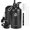 RAYMYLO Insulated Water Bottle 64 oz bundle with 20 oz Coffee Tumbler, Triple Wall Vacuum Stainless Steel, Leak Proof & Non-BPA,