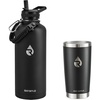 RAYMYLO Insulated Water Bottle 87 oz bundle with 20 oz Coffee Tumbler, Triple Wall Vacuum Stainless Steel, Leak Proof & Non-BPA,
