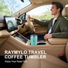 RAYMYLO Insulated Travel Coffee Tumbler 20oz, Detachable & Spill-Proof Slider Lid for Thorough Clean, Stainless Steel Reusable Coffee Mug with Lid Fits Most Car Cup Holder & BPA Free (Pack of 2)(Seafoam)