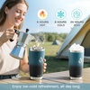 RAYMYLO Insulated Travel Coffee Tumbler 20oz, Detachable & Spill-Proof Slider Lid for Thorough Clean, Stainless Steel Reusable Coffee Mug with Lid Fits Most Car Cup Holder & BPA Free (Pack of 2)(Indigo/Black)