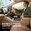 RAYMYLO Insulated Travel Coffee Tumbler 20oz, Detachable & Spill-Proof Slider Lid for Thorough Clean, Stainless Steel Reusable Coffee Mug with Lid Fits Most Car Cup Holder & BPA Free (Pack of 2)(Dark Gray)