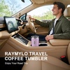 RAYMYLO Insulated Travel Coffee Tumbler 20oz, Detachable & Spill-Proof Slider Lid for Thorough Clean, Stainless Steel Reusable Coffee Mug with Lid Fits Most Car Cup Holder & BPA Free (Pack of 2)(Light Purple)