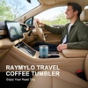 RAYMYLO Insulated Travel Coffee Tumbler 20oz, Detachable & Spill-Proof Slider Lid for Thorough Clean, Stainless Steel Reusable Coffee Mug with Lid Fits Most Car Cup Holder & BPA Free (Pack of 2)(Indigo/Black)